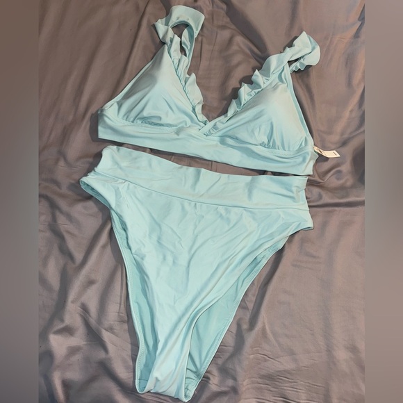 NWT Aerie high waisted ruffle bikini - Picture 1 of 7